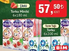 TORKU MİNİKİ ÇİLEKLİ SÜT 6X180 ML